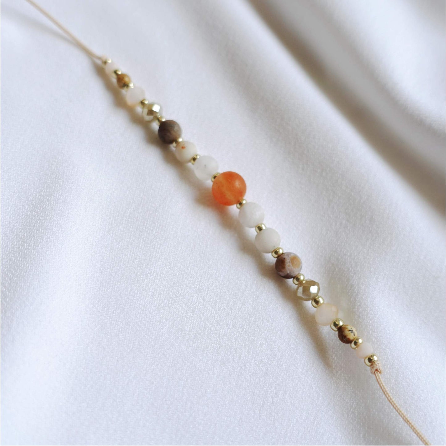 Bracelet with natural stones, orange aventurine, TD9220