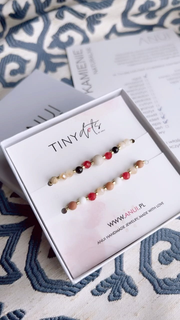 Bracelet for Scorpio with natural stones ruby hematite jasper agate, TD1032