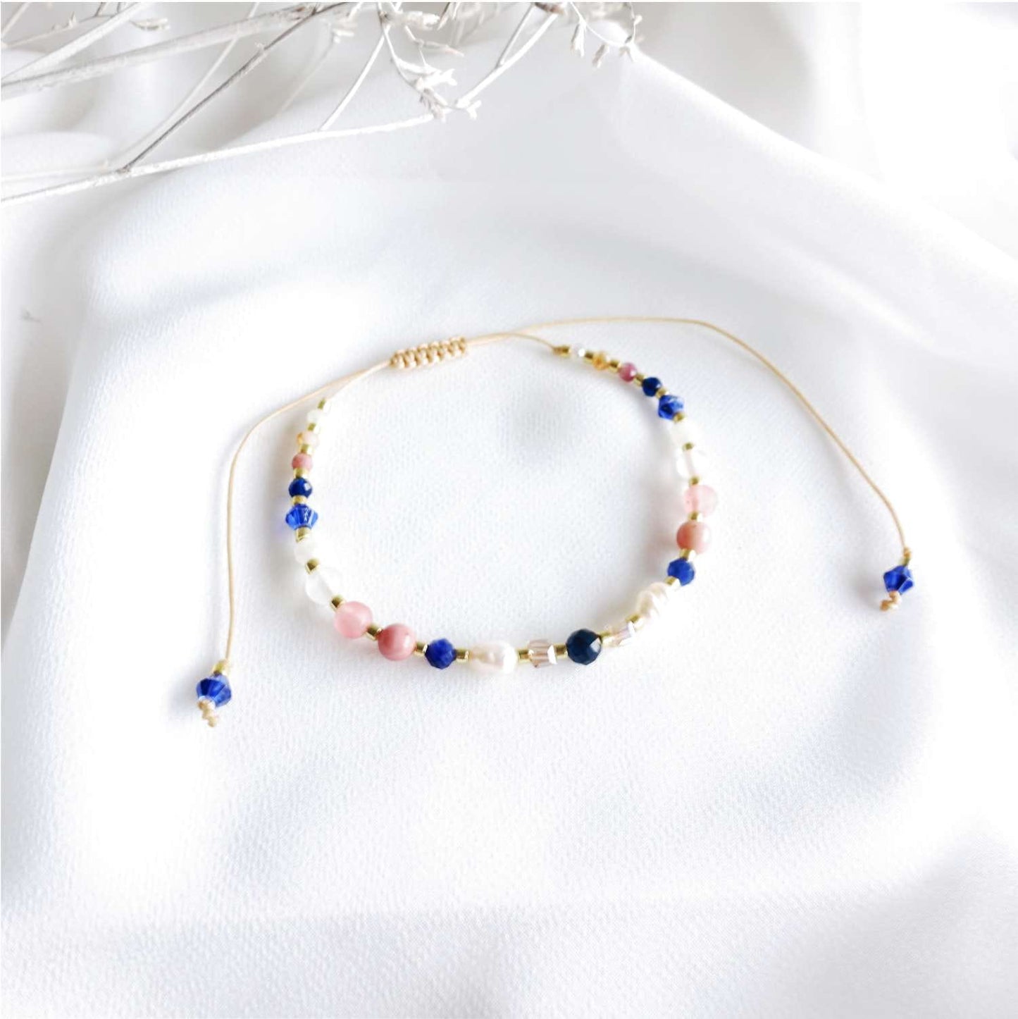 Love and marriage talisman bracelet with natural stones TD9520