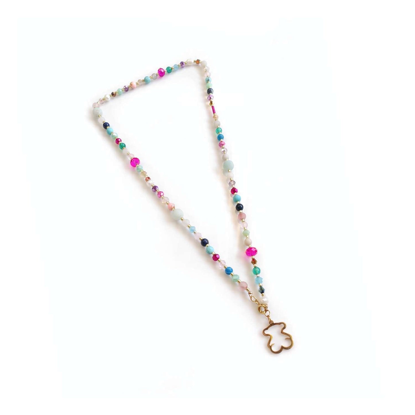 Colorful necklace with natural stones TD2020