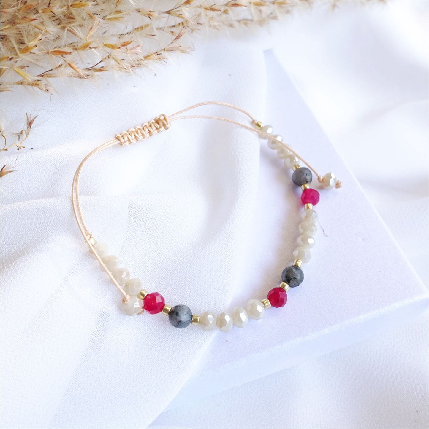 Two string bracelets with rubies TD92441