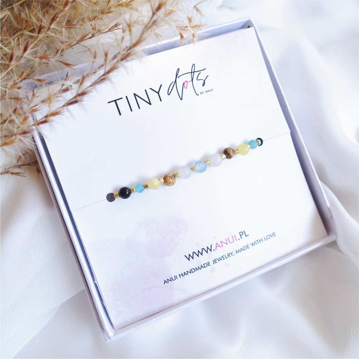 Bracelet talisman of health and protection with amber, chalcedony and aventurine, TD9551