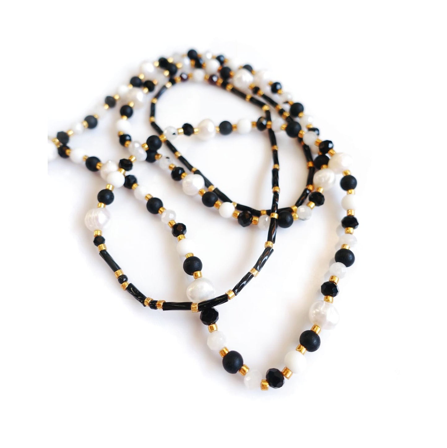Black and white crystal glasses chain, Demedis EGC502