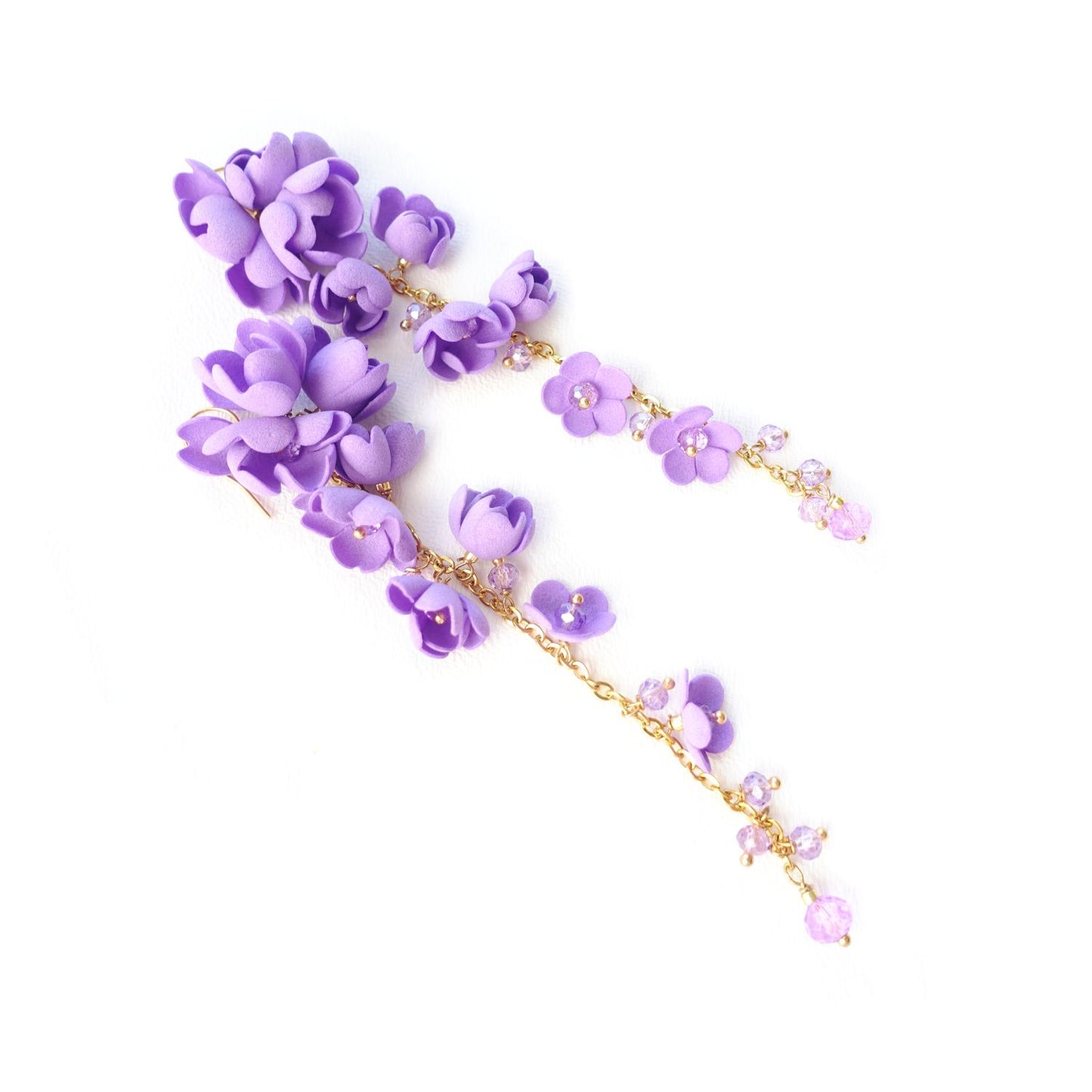 Purple flower earrings - 849 Lilac Lily of the Valley