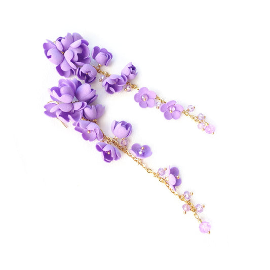 Purple flower earrings - 849 Lilac Lily of the Valley