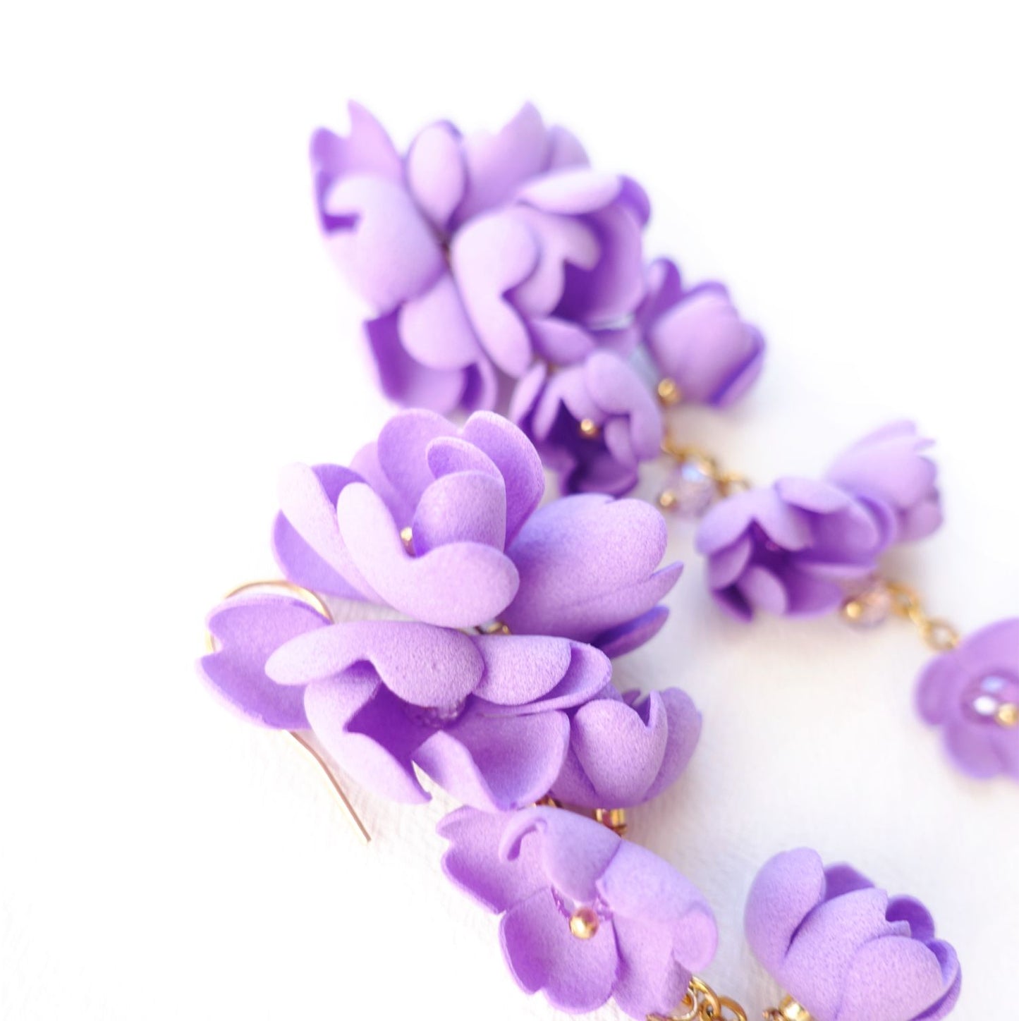 Purple flower earrings - 849 Lilac Lily of the Valley