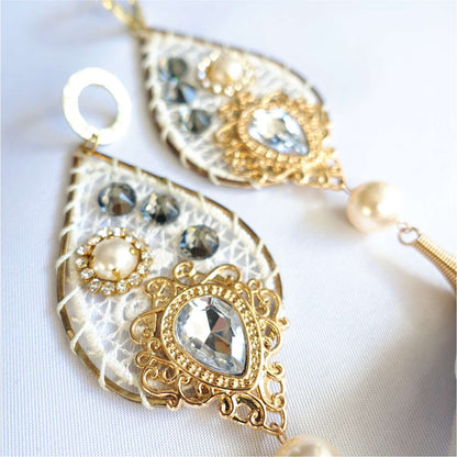 Białe kolczyki 501 ShadowWhite dream catcher