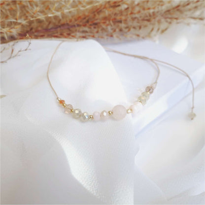 Pulsera de hilo de jadeíta natural "Novia a ser novia", TD9270 TeamBride