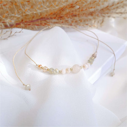 Pulsera de hilo de jadeíta natural "Novia a ser novia", TD9270 TeamBride