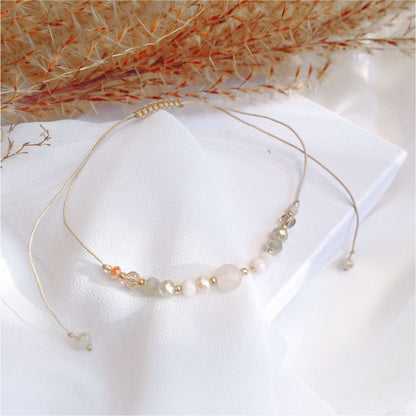 Pulsera de hilo de jadeíta natural "Novia a ser novia", TD9270 TeamBride